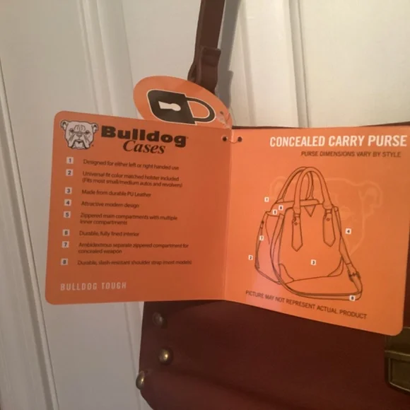 Bulldog purse concealed carry adjustable strap convertible Crossbody bag new - Picture 9 of 16